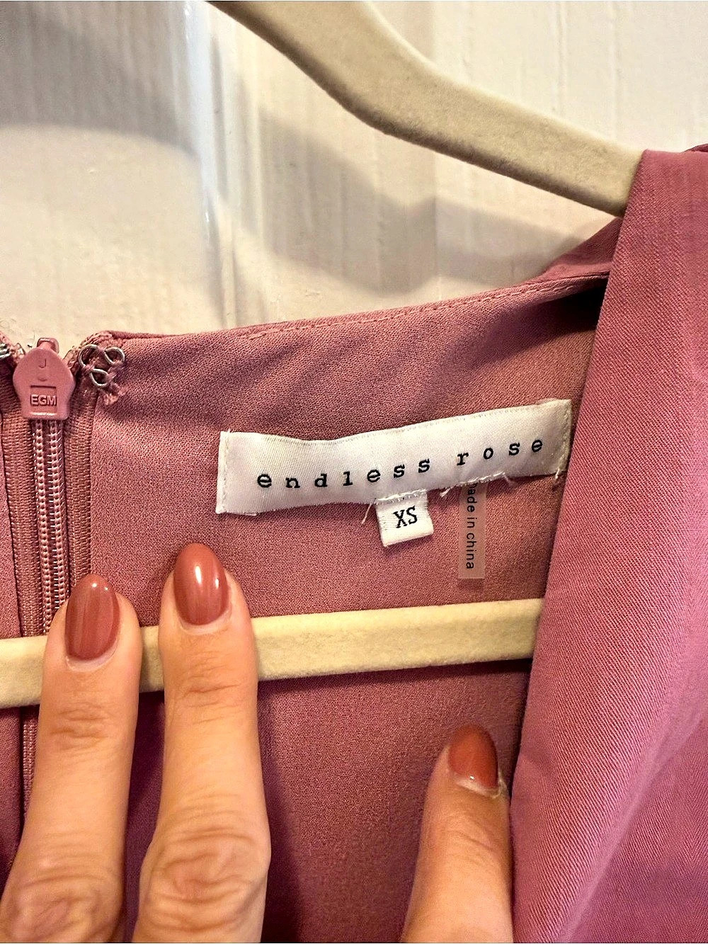 endless rose Puff Sleeve Mini Dress in Mauve XS - Picture 4 of 5